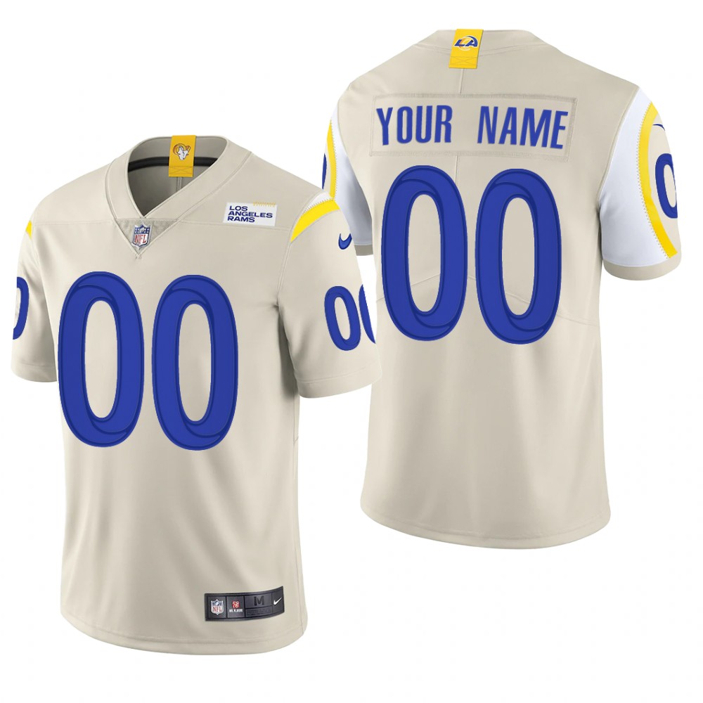 Los Angeles Rams Custom Bone Jersey Vapor Limited - Men's