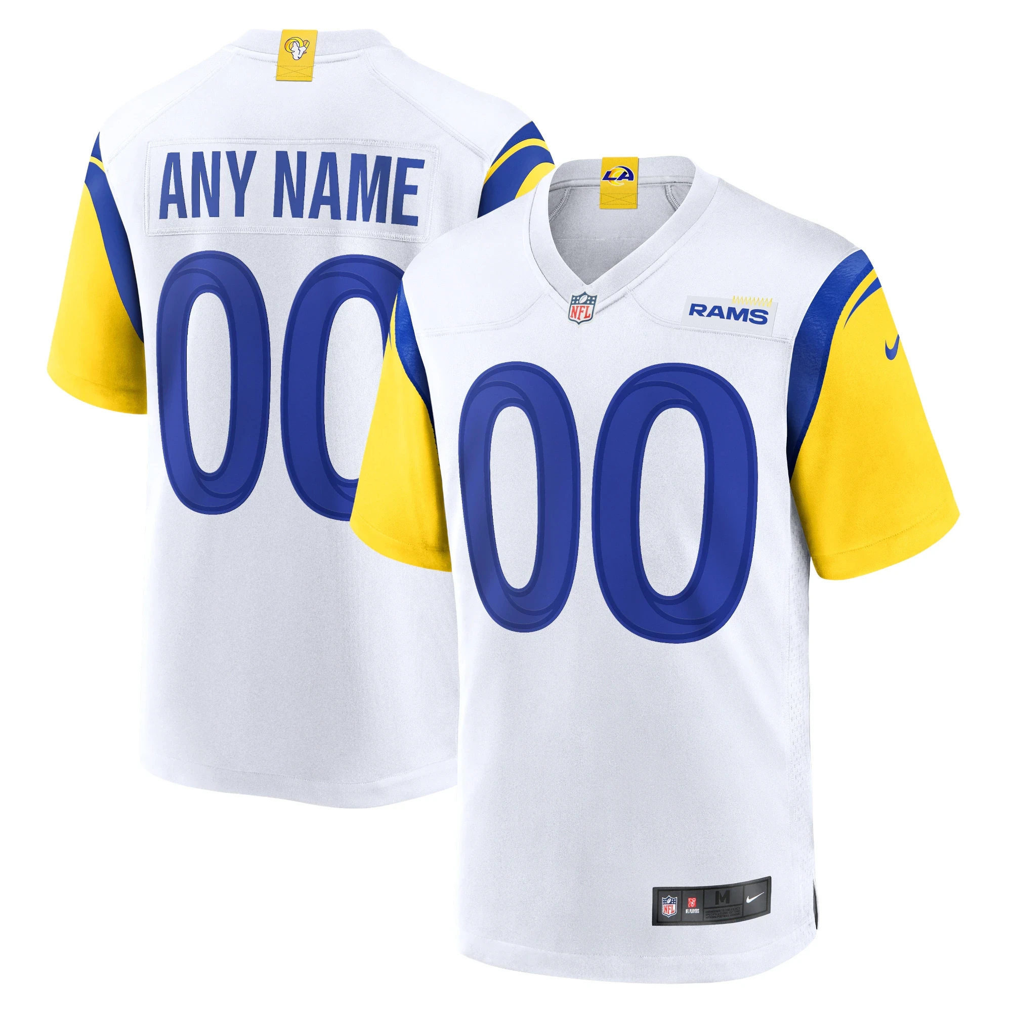 Los Angeles Rams Custom Game White Jersey - All Stitched 