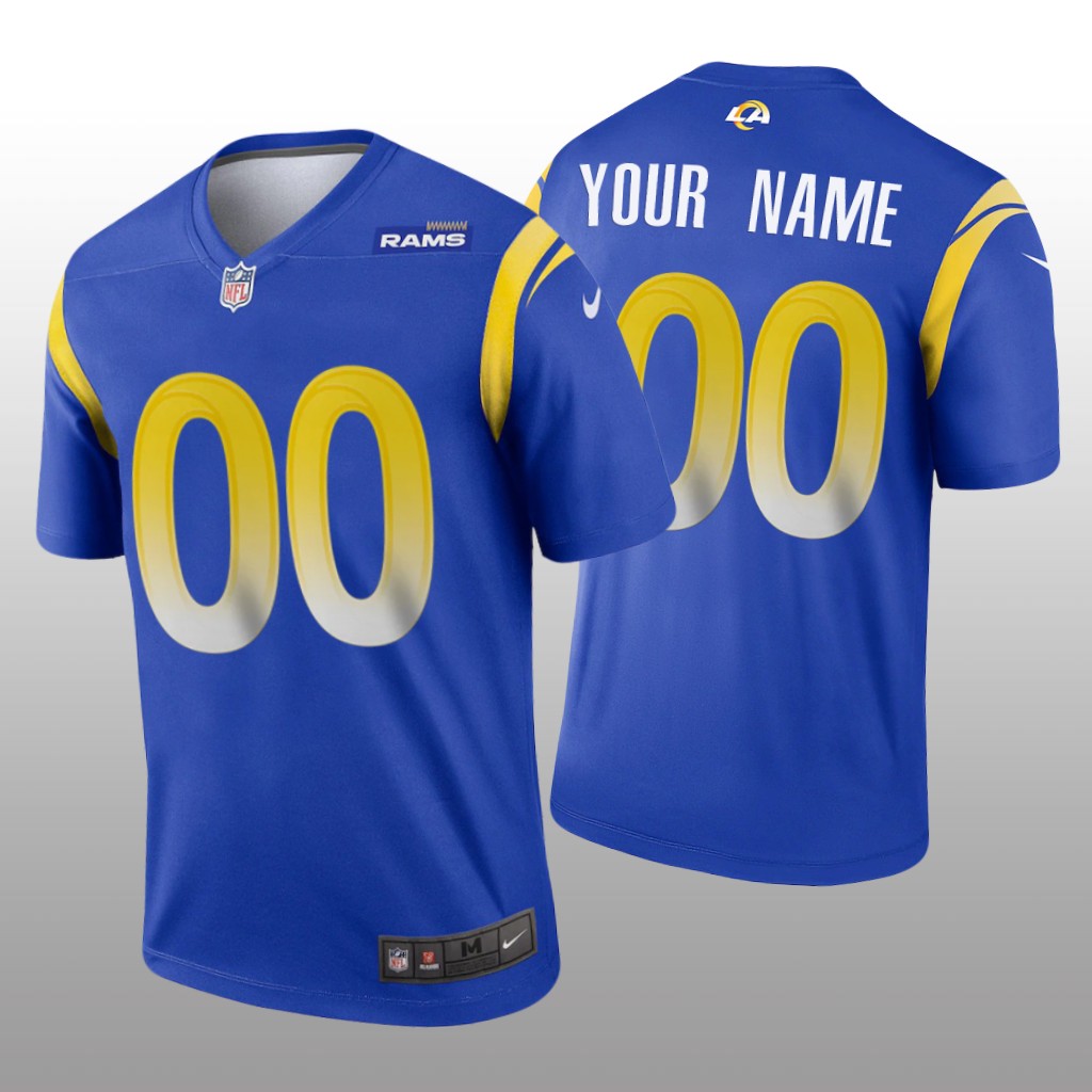 Los Angeles Rams Custom Royal Jersey Legend - Men's