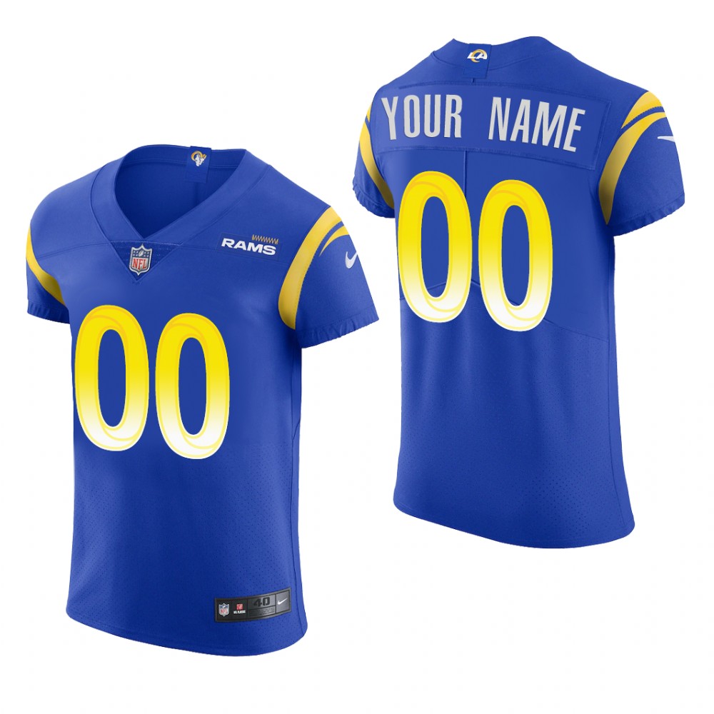 Los Angeles Rams Custom Royal Jersey Vapor Elite Men's