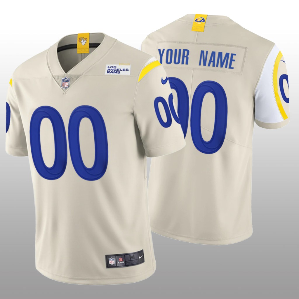 Los Angeles Rams Custom White Jersey 2020 Vapor Limited - Men's