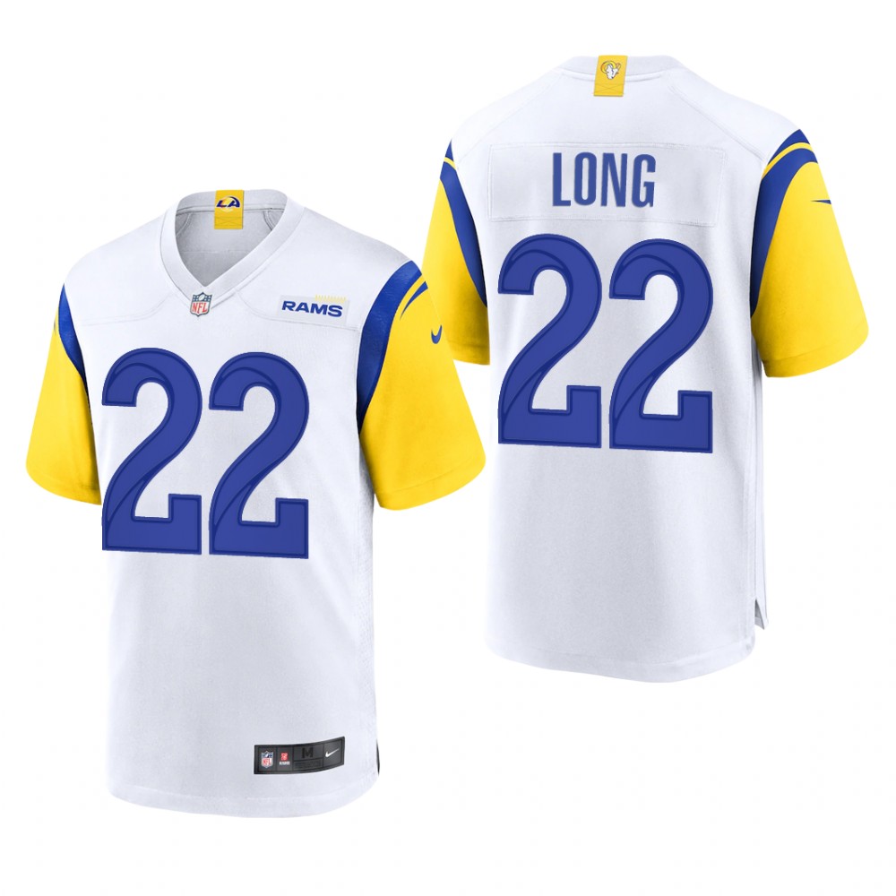 Los Angeles Rams David Long White Jersey Alternate Game - Men's
