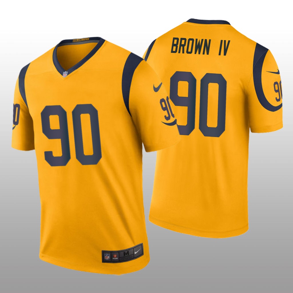 Los Angeles Rams Earnest Brown IV Gold Jersey Color Rush Legend – Men’s