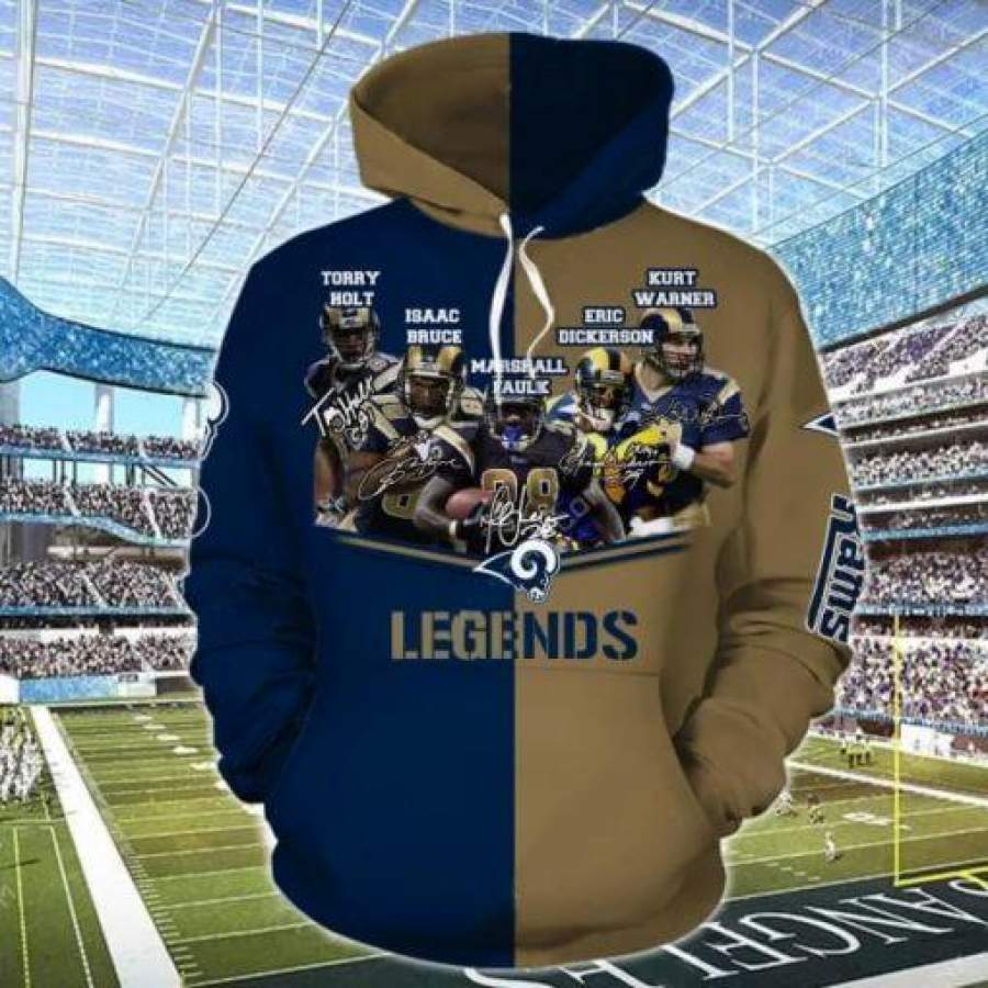 Los Angeles Rams Legends Players Signatures Hoodie D All Over Print