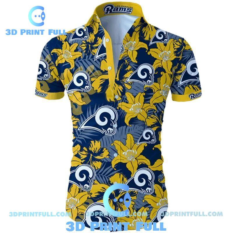 Los Angeles Rams Logo Hawaiian Shirt