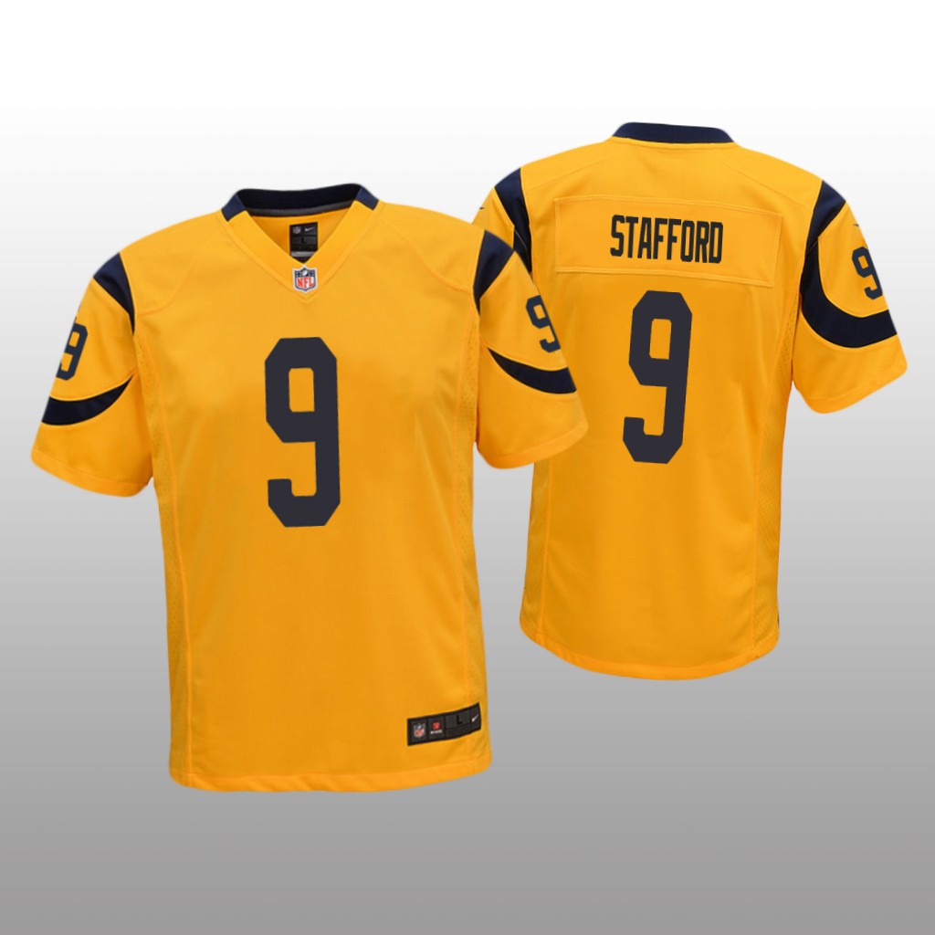 Los Angeles Rams Matthew Stafford Gold Jersey Color Rush Game - Youth