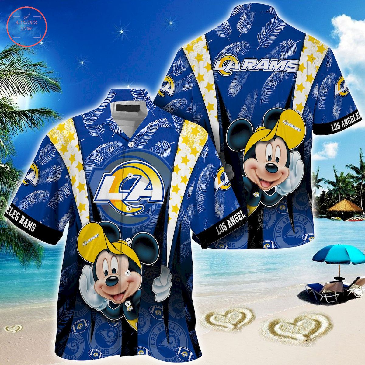 Los Angeles Rams Mickey Mouse Ball Hawaiian Shirt