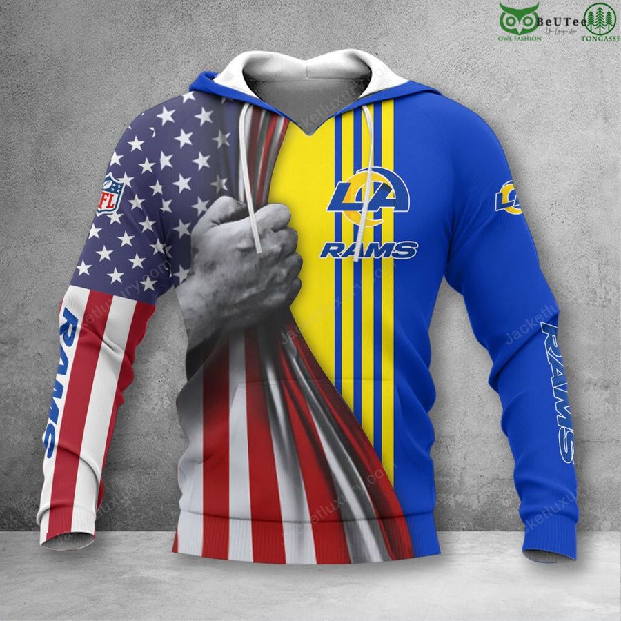 Los Angeles Rams NFL aloha pride summer 3D Hoodie Polo