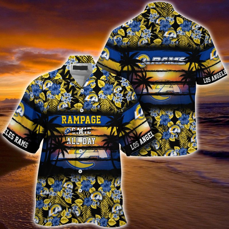Los Angeles Rams NFL Summer – Hawaii Shirt For This Season – Gift For Sport Lovers Floral Pattern
