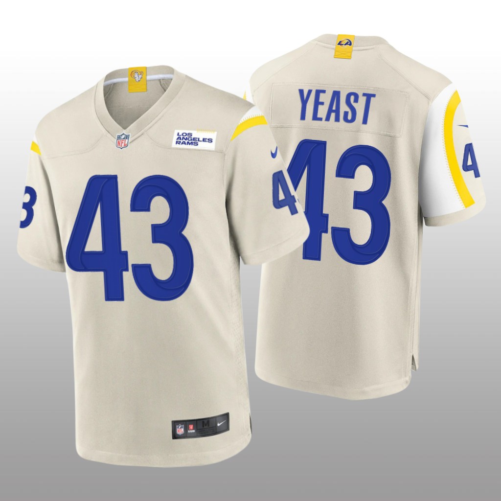 Los Angeles Rams Russ Yeast Bone Jersey Game Men's