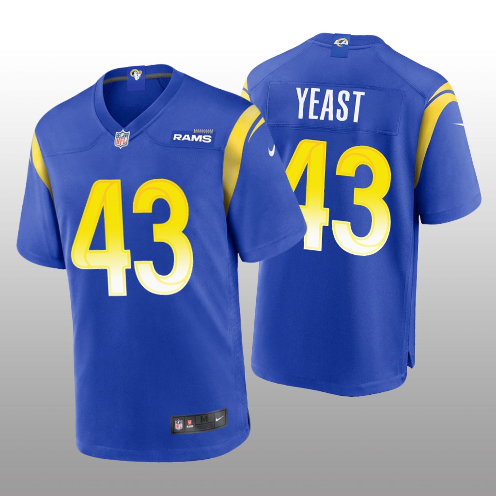 Los Angeles Rams Russ Yeast Royal Jersey Game Men's