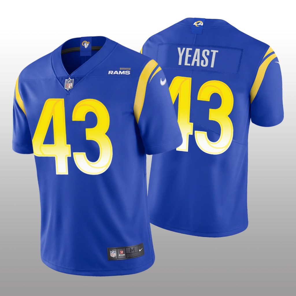 Los Angeles Rams Russ Yeast Royal Jersey Vapor Limited - Men's