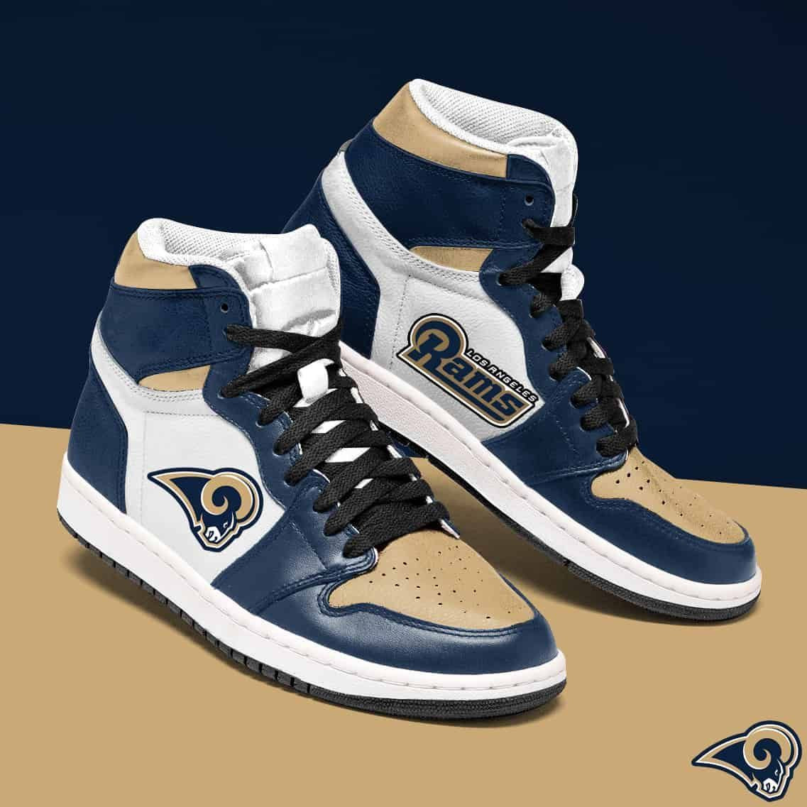 Los Angeles Rams Sneaker NFL Los Angeles Rams Shoes High Top Air Jordan Sneaker, Air Jordan Hightop