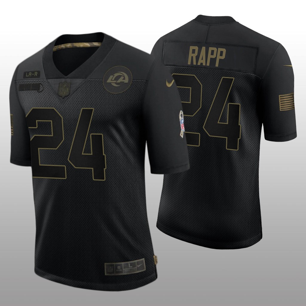 Los Angeles Rams Taylor Rapp Black Limited Jersey 2020 Salute to Service - Men's