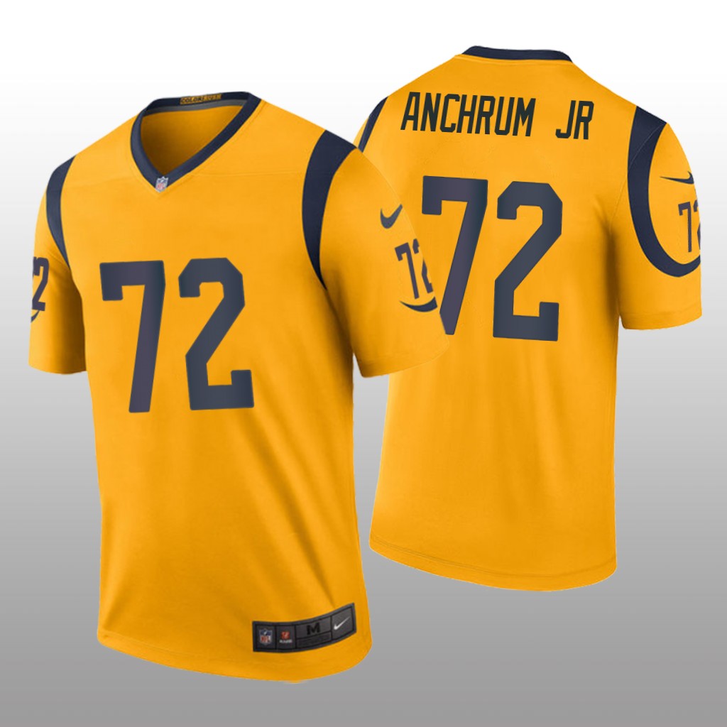 Los Angeles Rams Tremayne Anchrum Jr. Gold Jersey Color Rush Legend - Men's