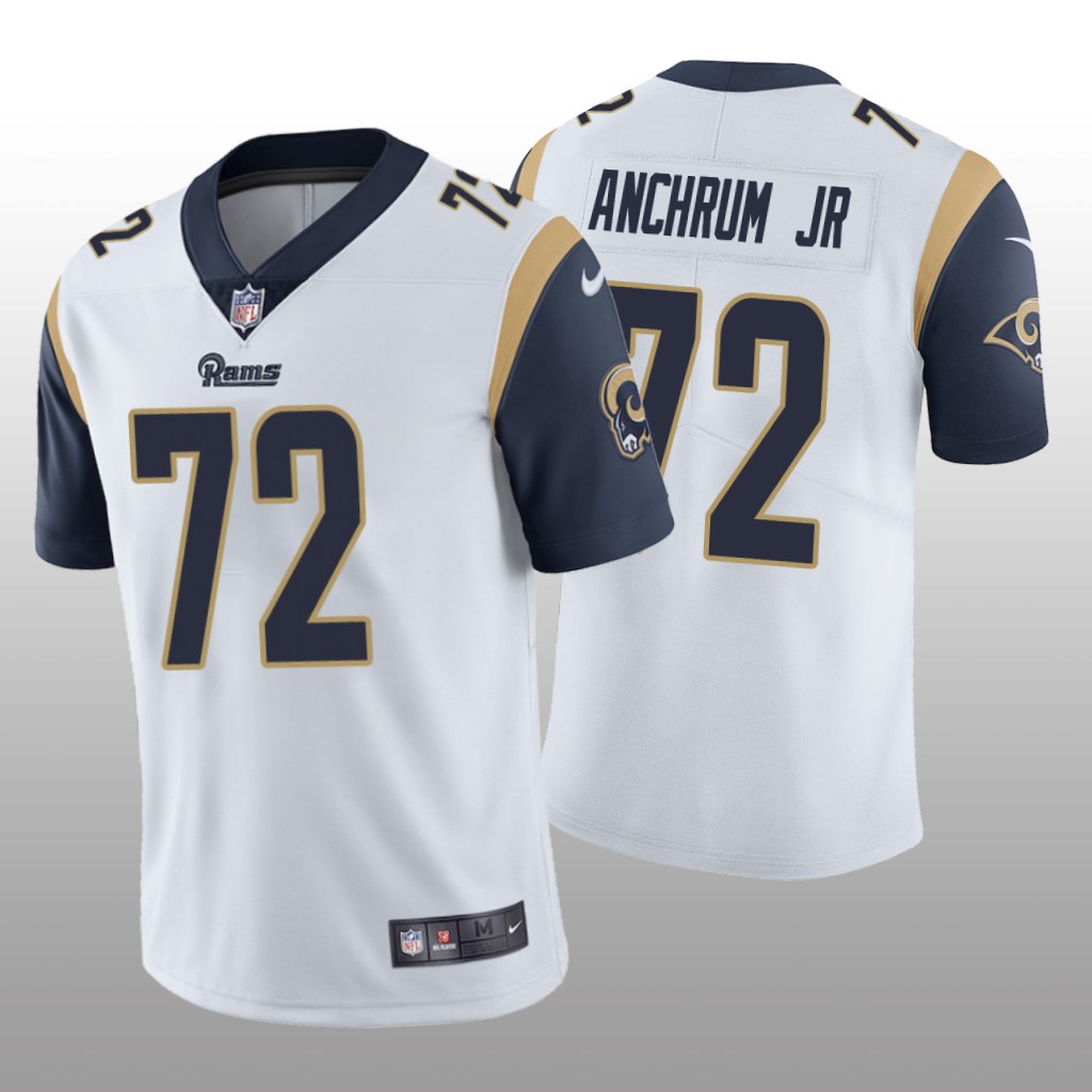 Los Angeles Rams Tremayne Anchrum Jr. White Jersey Vapor Limited - Men's