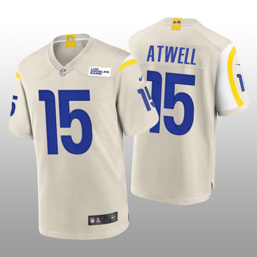 Los Angeles Rams Tutu Atwell Bone Jersey Game - Men's