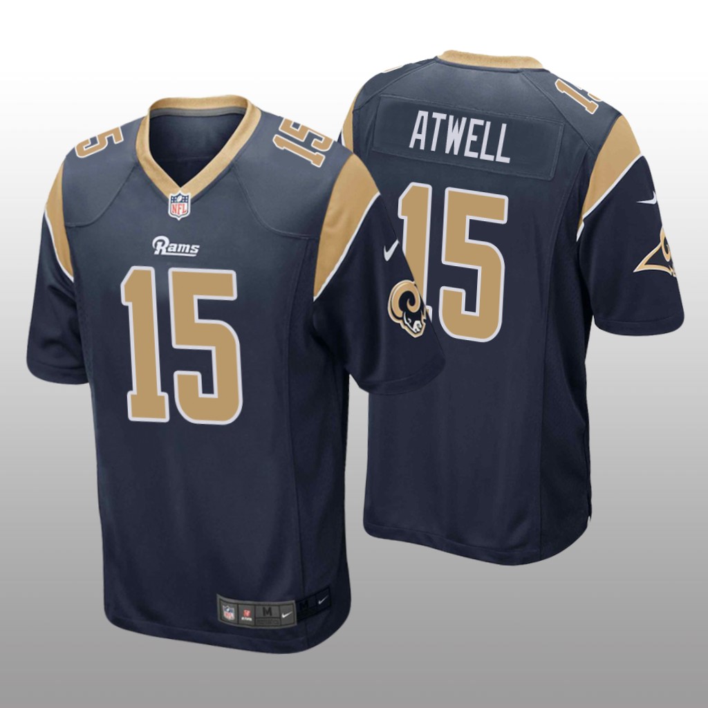 Los Angeles Rams Tutu Atwell Navy Jersey Game - Men's