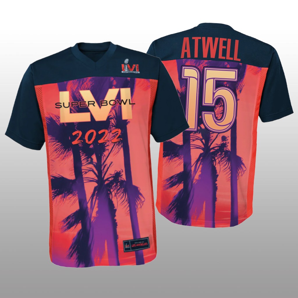 Los Angeles Rams Tutu Atwell Red Black Game Jersey Super Bowl LVI