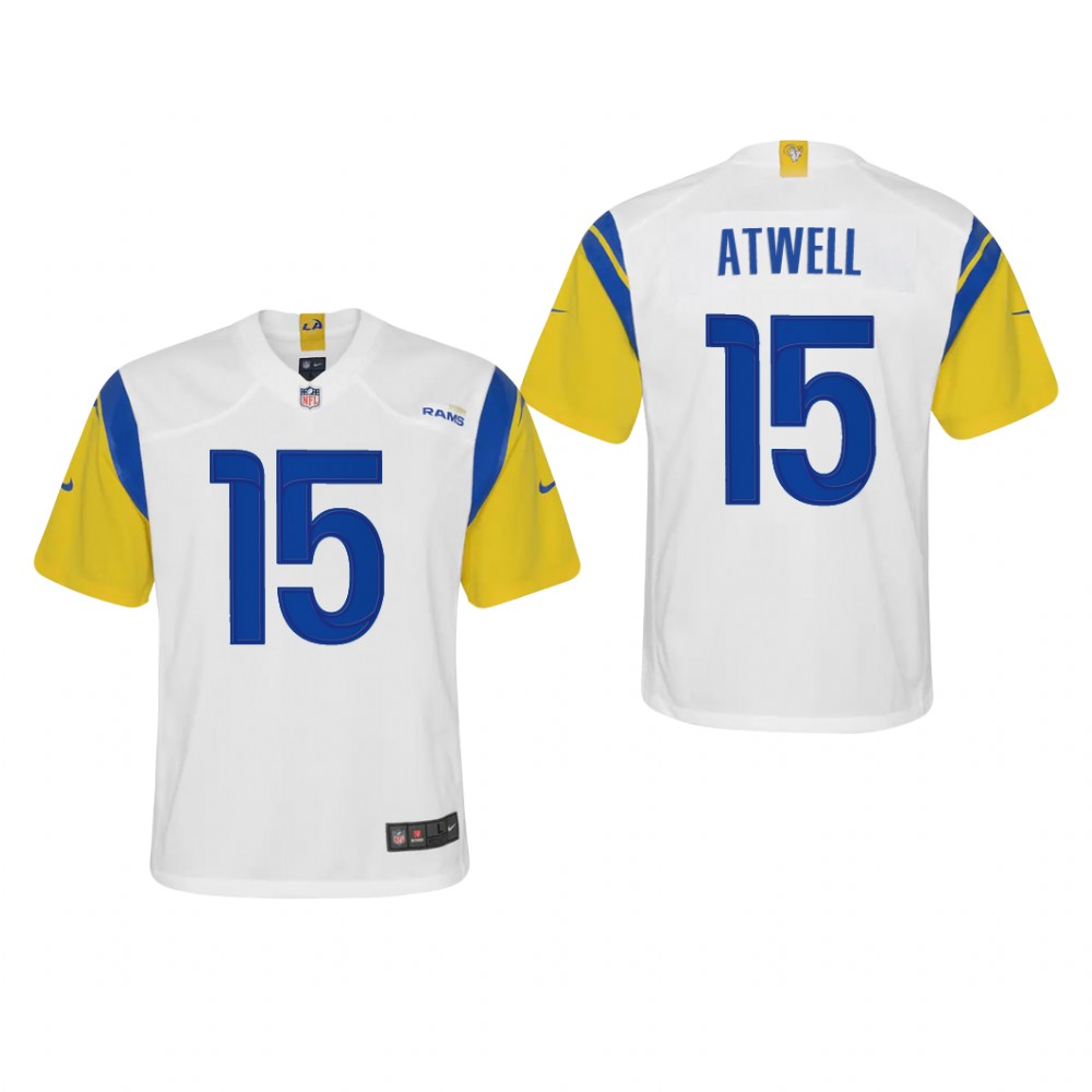 Los Angeles Rams Tutu Atwell White Jersey Alternate Game - Youth