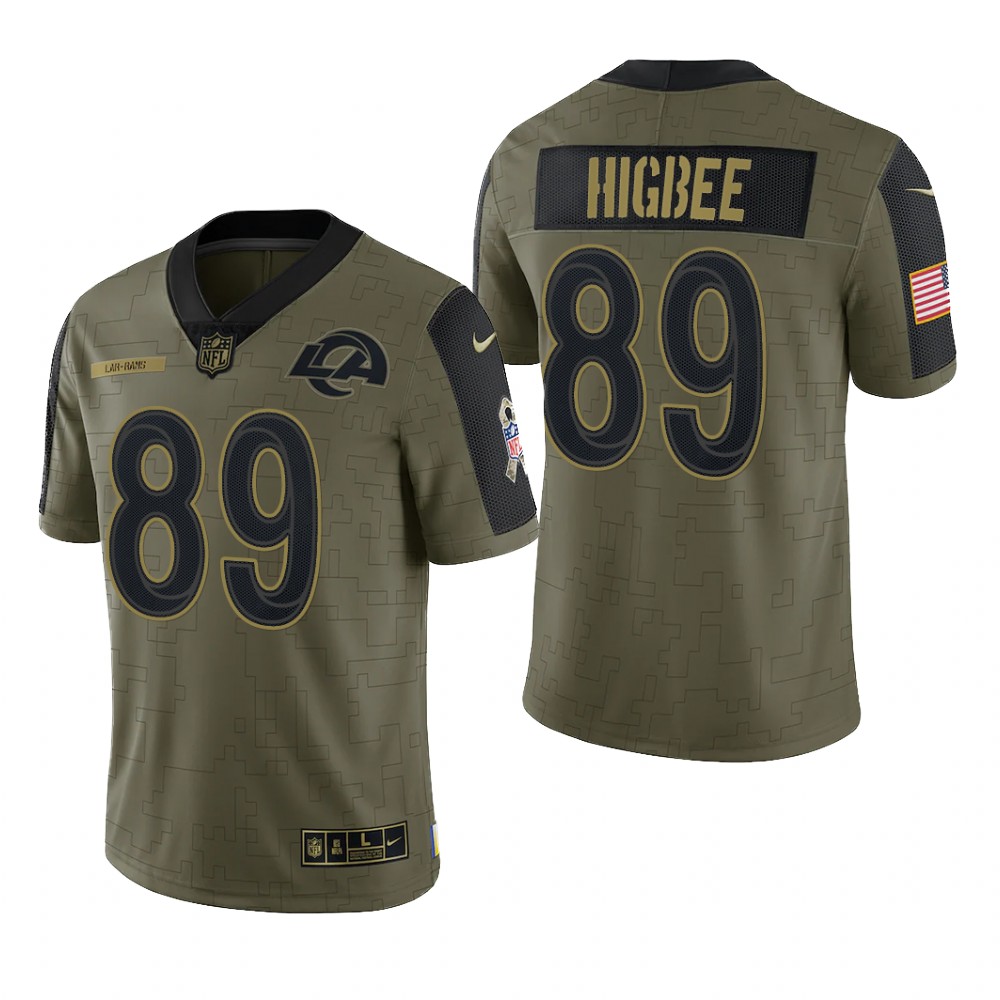 Los Angeles Rams Tyler Higbee Olive Limited Jersey 2021 Salute To Service - Men's