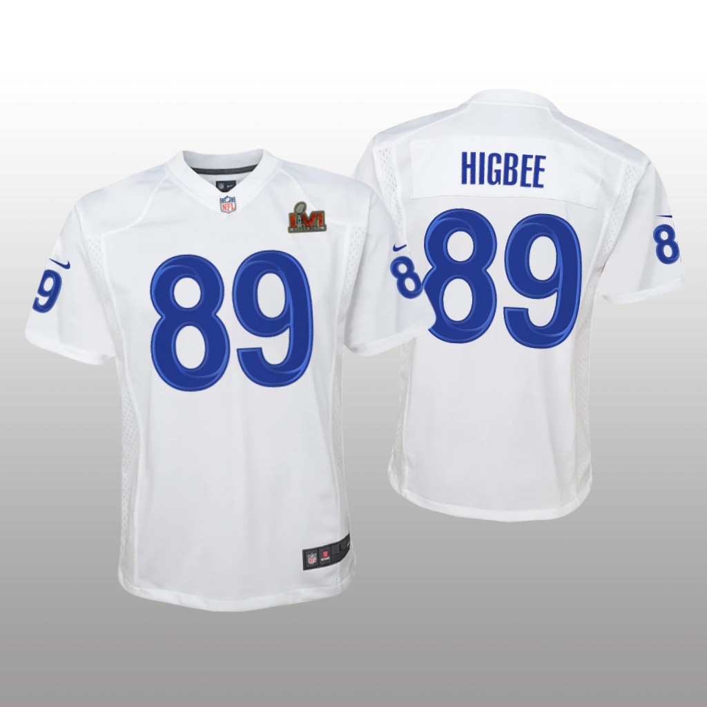 Los Angeles Rams Tyler Higbee White Game Fashion Jersey Super Bowl LVI - Youth