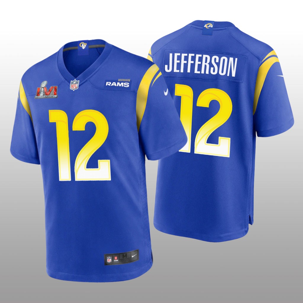Los Angeles Rams Van Jefferson Royal Game Jersey Super Bowl LVI - Men's