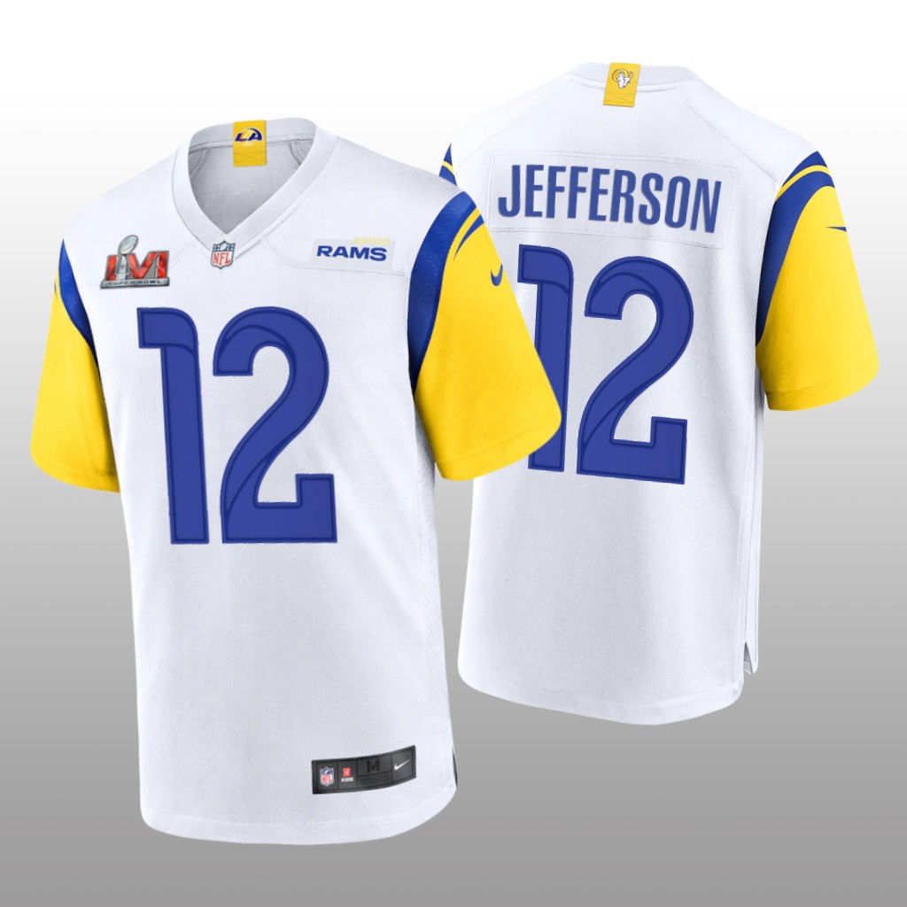 Los Angeles Rams Van Jefferson White Game Jersey Super Bowl LVI - Men's