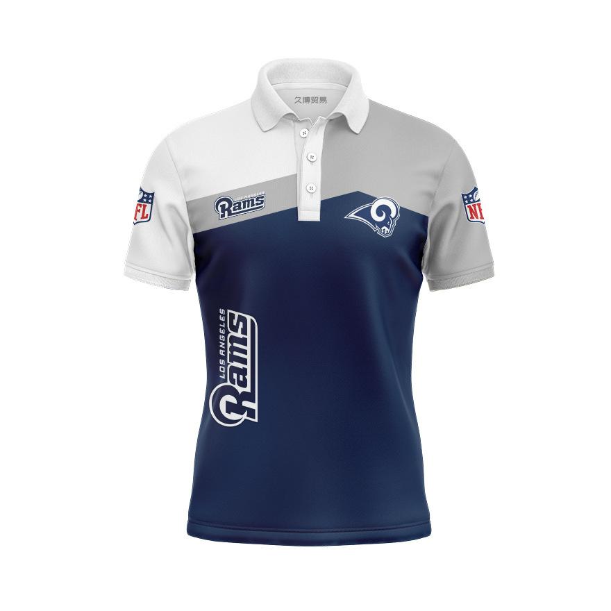 Los Angeles Rams Women’S Button Up Polo Shirt