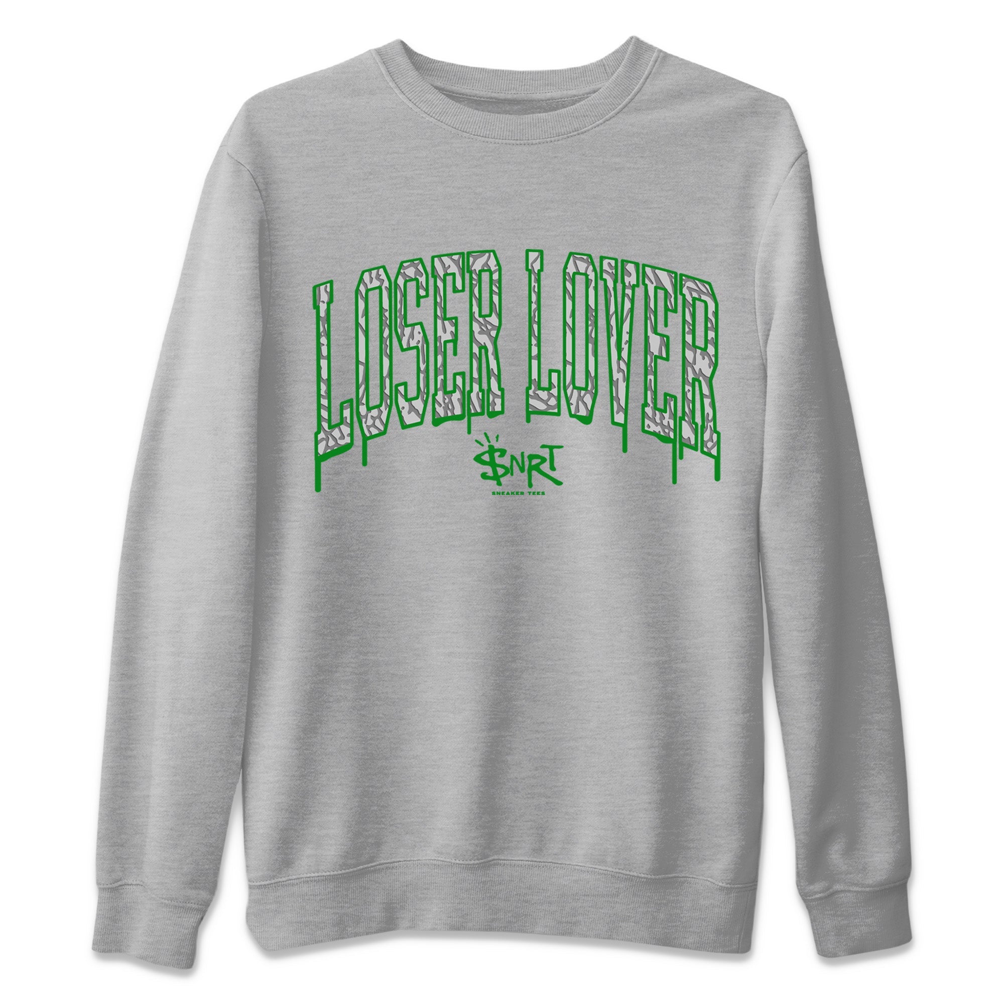 Loser Lover Letter Unisex Sweater – Air Jordan 3 Lucky Green, Sneakers Matching Sweater