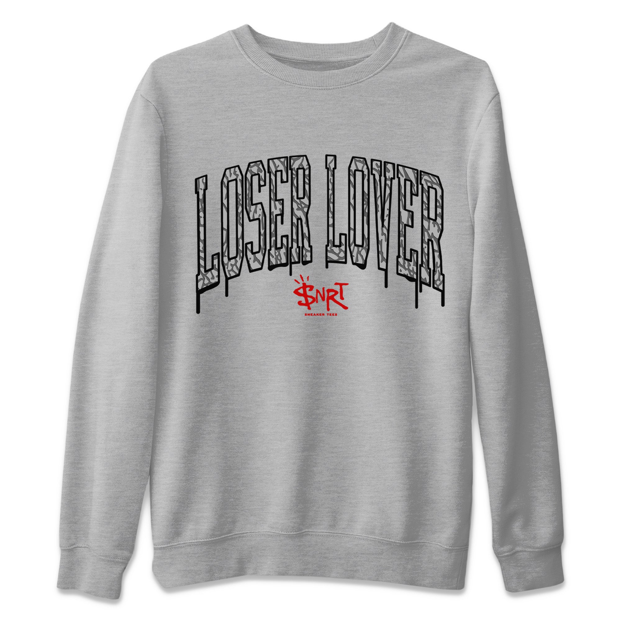 Loser Lover Letter Unisex Sweater – Air Jordan 3 White Cement, Sneakers Matching Sweater