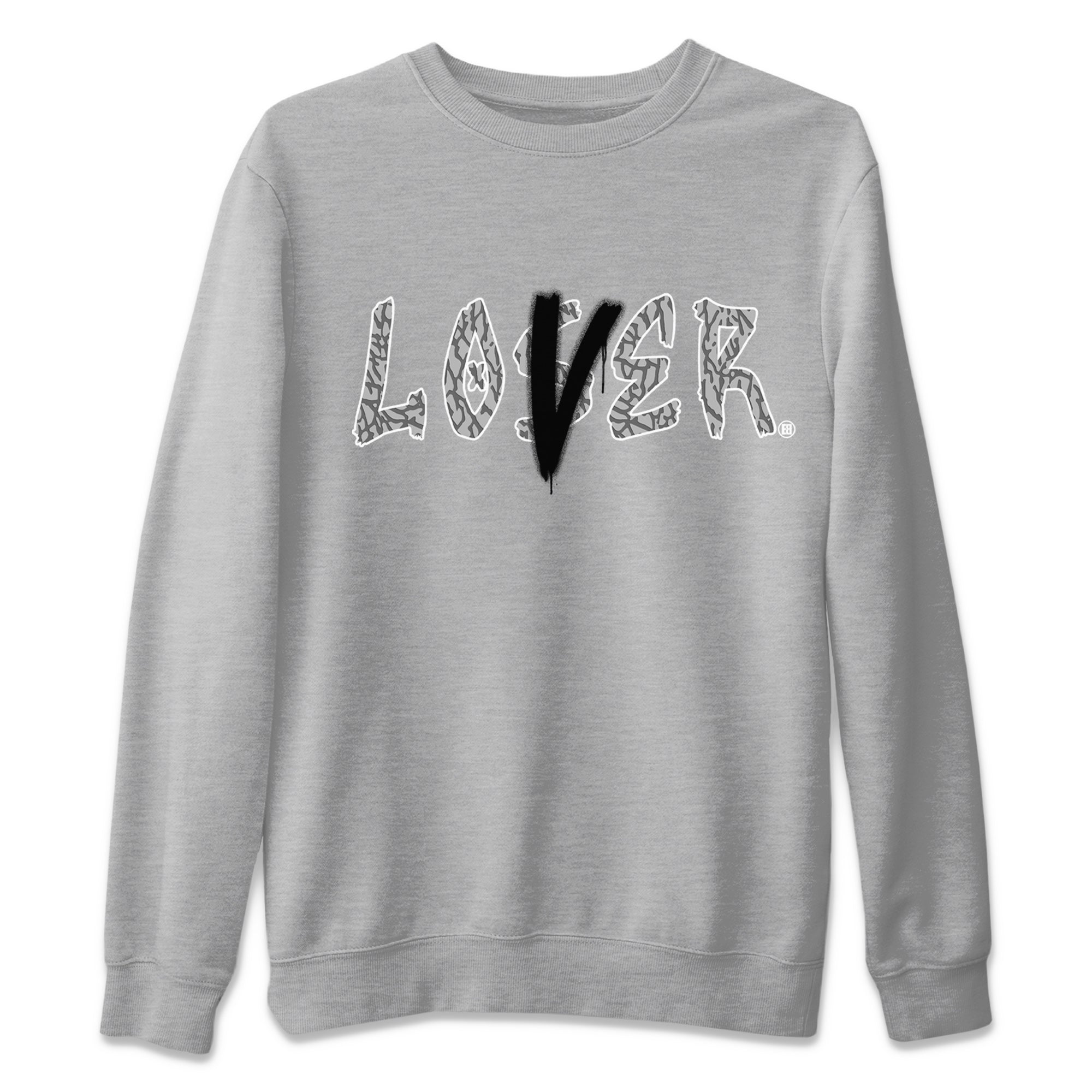 Loser Lover Unisex Sweater – Air Jordan 1 White Cement, Sneakers Matching Sweater