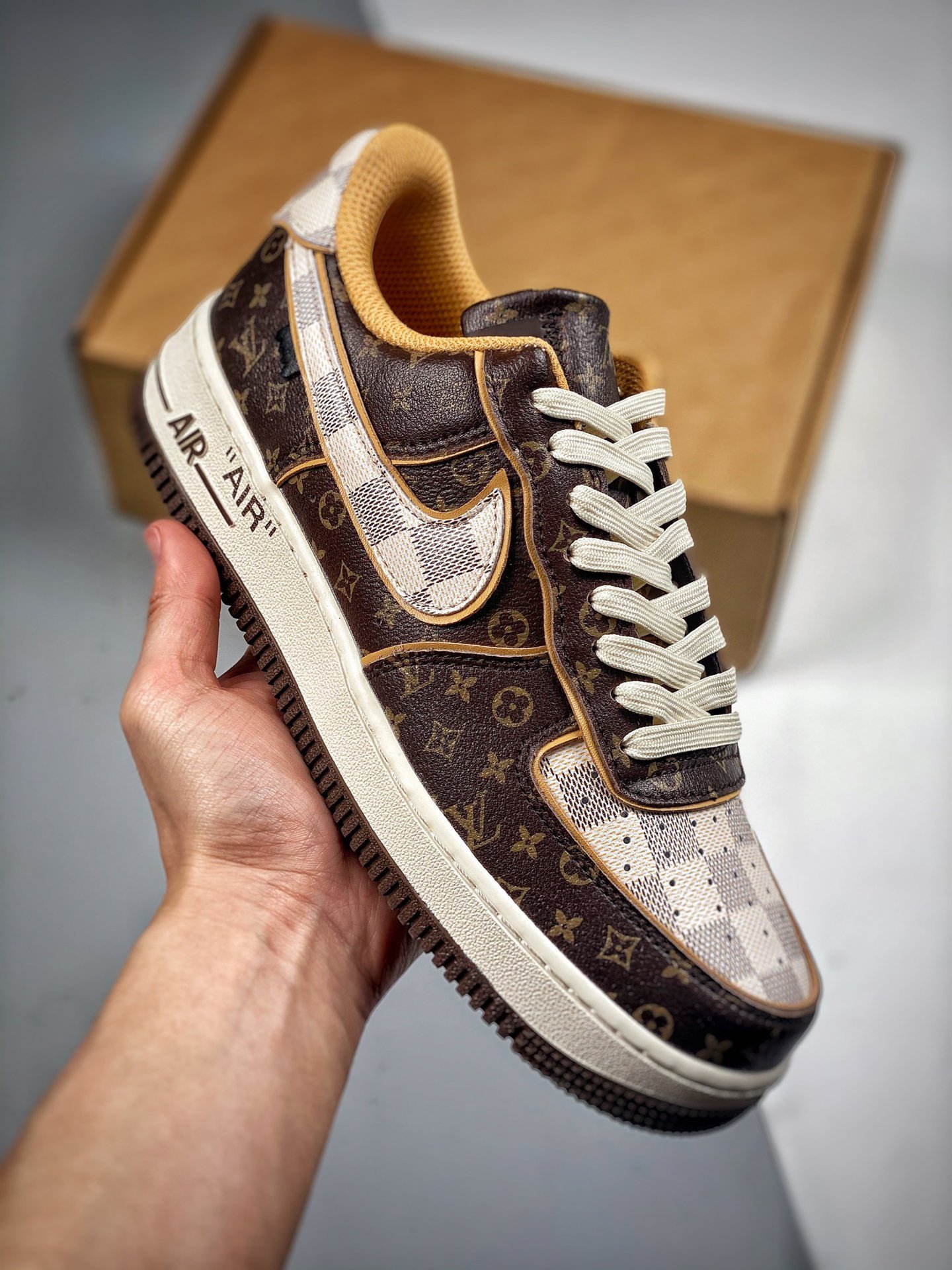 Loui x Nike Air Force 1 Low Brown White For Sale