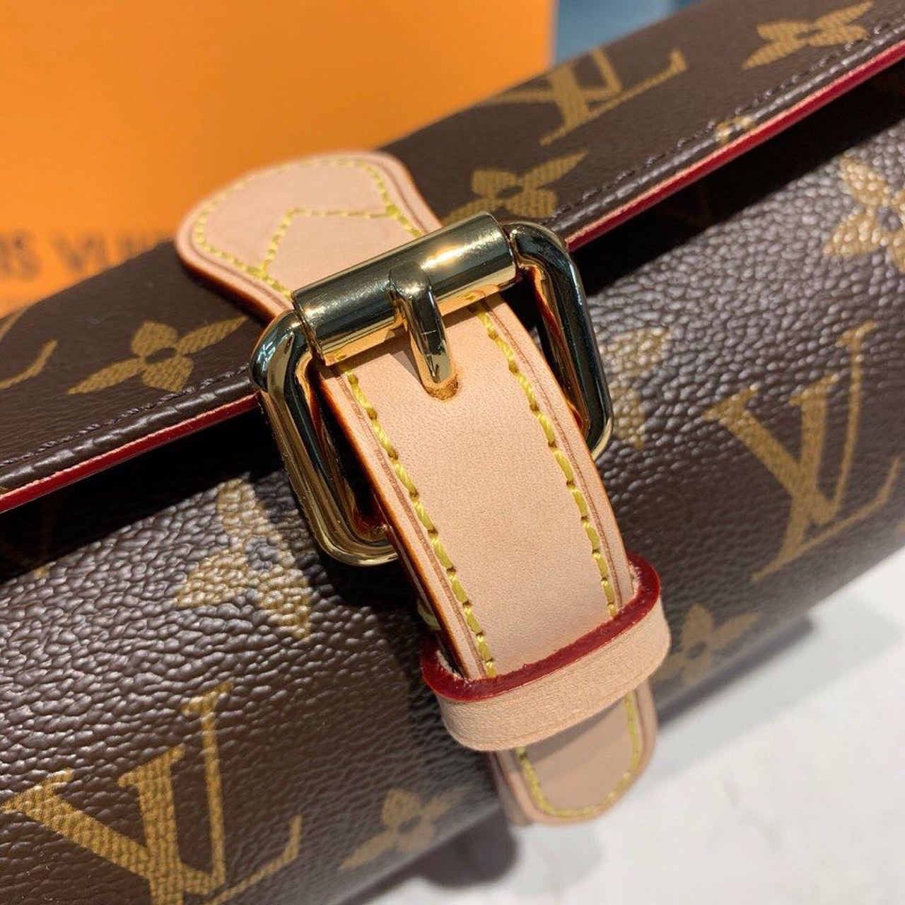Louis Vuitton 3 Watch Case Monogram Canvas For Women, Travel Bags 7.9in/20cm LV