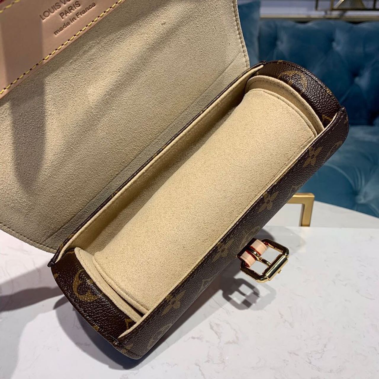 Louis Vuitton 3 Watch Case Monogram Canvas For Women, Travel Bags 7.9in/20cm LV