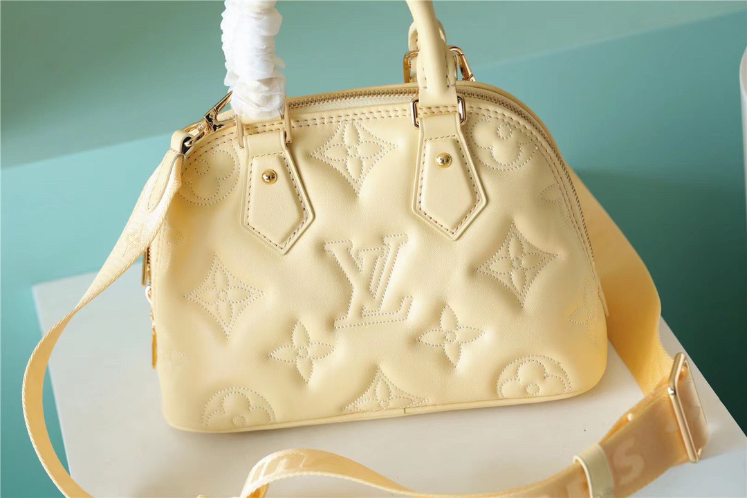 Louis Vuitton Alma BB Banana Yellow For Women, Women’s Handbags, Shoulder And Crossbody Bags 9.6in/25cm