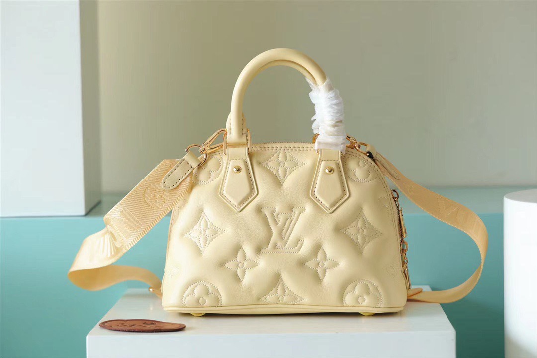 Louis Vuitton Alma BB Banana Yellow For Women, Women’s Handbags, Shoulder And Crossbody Bags 9.6in/25cm
