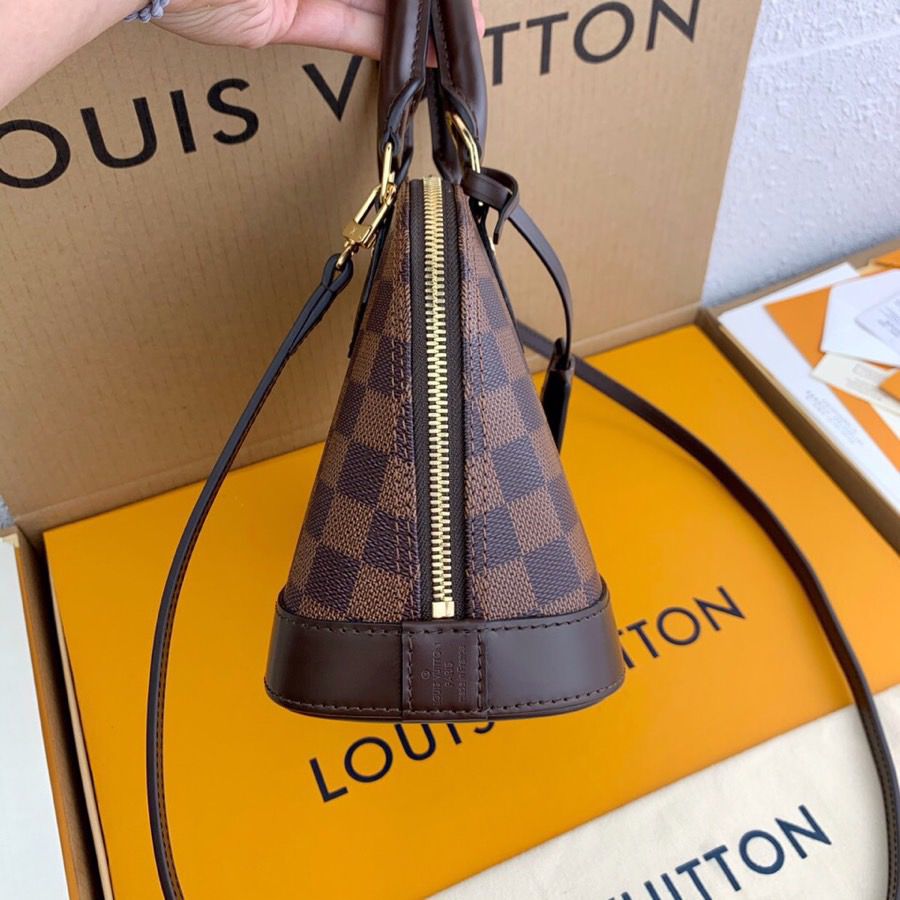 Louis Vuitton Alma BB Damier Ebene Canvas For Women, Women’s Handbags, Shoulder And Crossbody Bags 9.3in/23.5cm