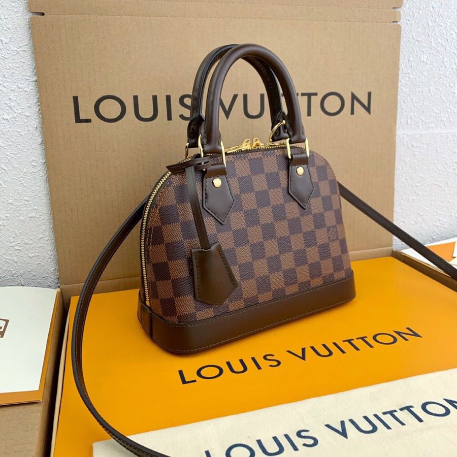 Louis Vuitton Alma BB Damier Ebene Canvas For Women, Women’s Handbags, Shoulder And Crossbody Bags 9.3in/23.5cm
