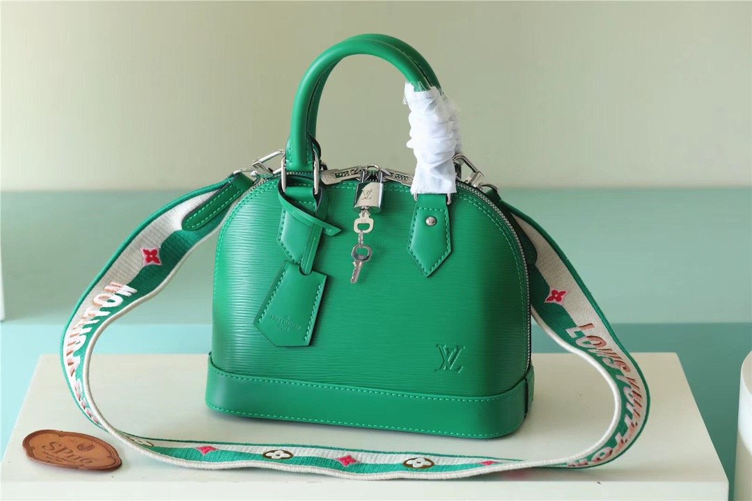 Louis Vuitton Alma BB Epi Green For Women, Women’s Handbags, Shoulder And Crossbody Bags 23.5cm/9.3in LV