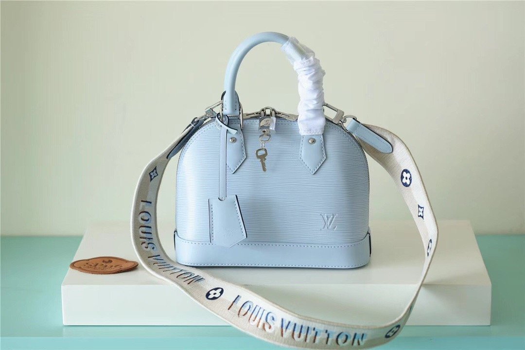 Louis Vuitton Alma BB Epi Light Blue For Women, Women’s Handbags, Shoulder And Crossbody Bags 23.5cm/9.3in LV
