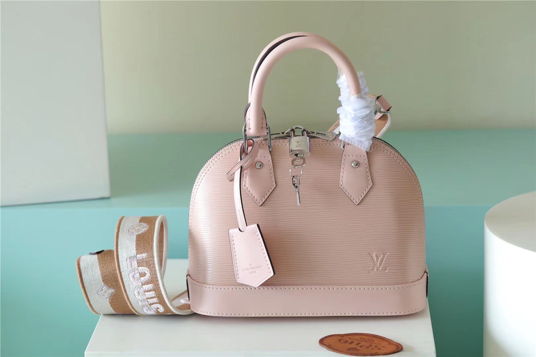 Louis Vuitton Alma BB Epi Quartz White For Women, Women’s Handbags, Shoulder And Crossbody Bags 23.5cm/9.3in LV