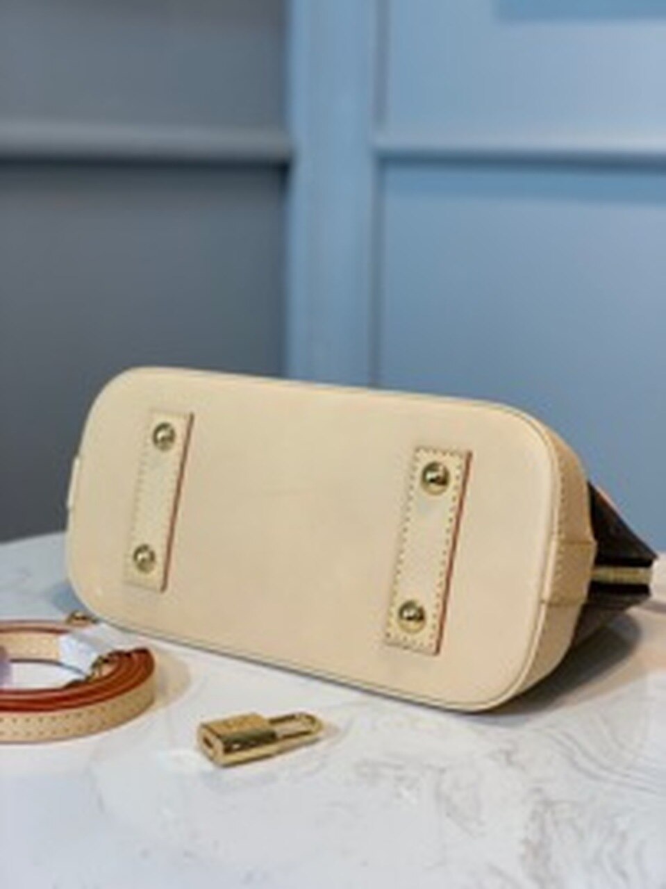 Louis Vuitton Alma BB Monogram Canvas Beige For Women, Women’s Handbags, Shoulder And Crossbody Bags 9.2in/23.5cm