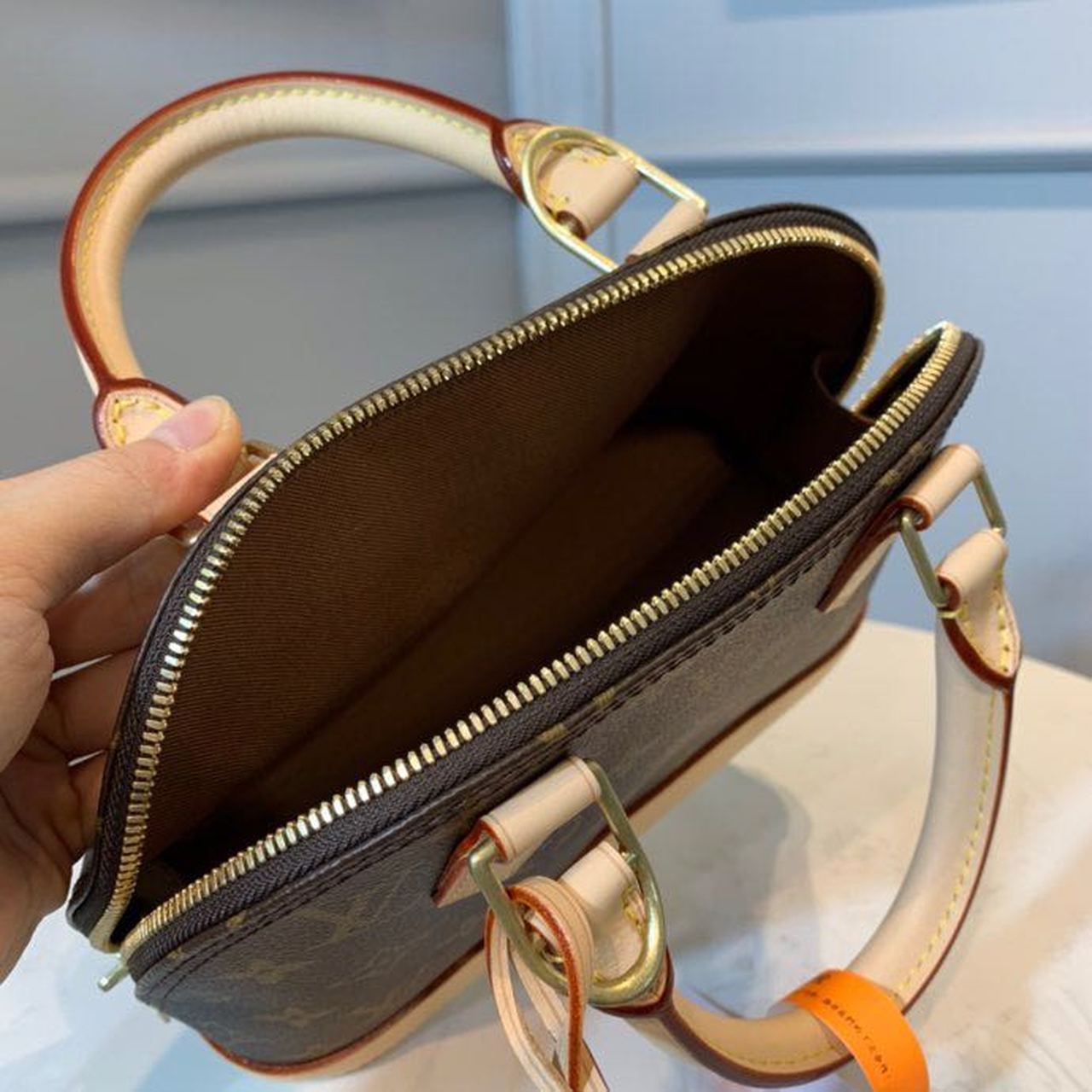 Louis Vuitton Alma BB Monogram Canvas Beige For Women, Women’s Handbags, Shoulder And Crossbody Bags 9.2in/23.5cm