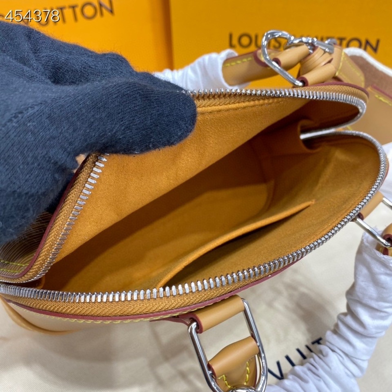 Louis Vuitton Alma BB Sunflower Yellow For Women, Women’s Handbags, Shoulder And Crossbody Bags 9.3in/23.5cm
