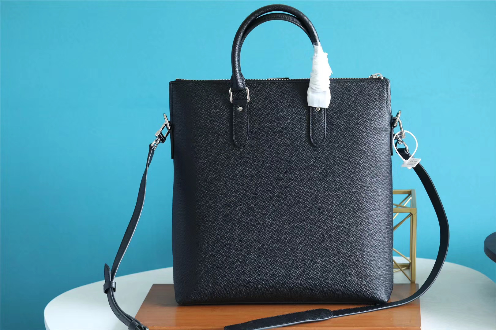 Louis Vuitton Anton Tote Shoulder Bag Black For Men 15.4in/39cm