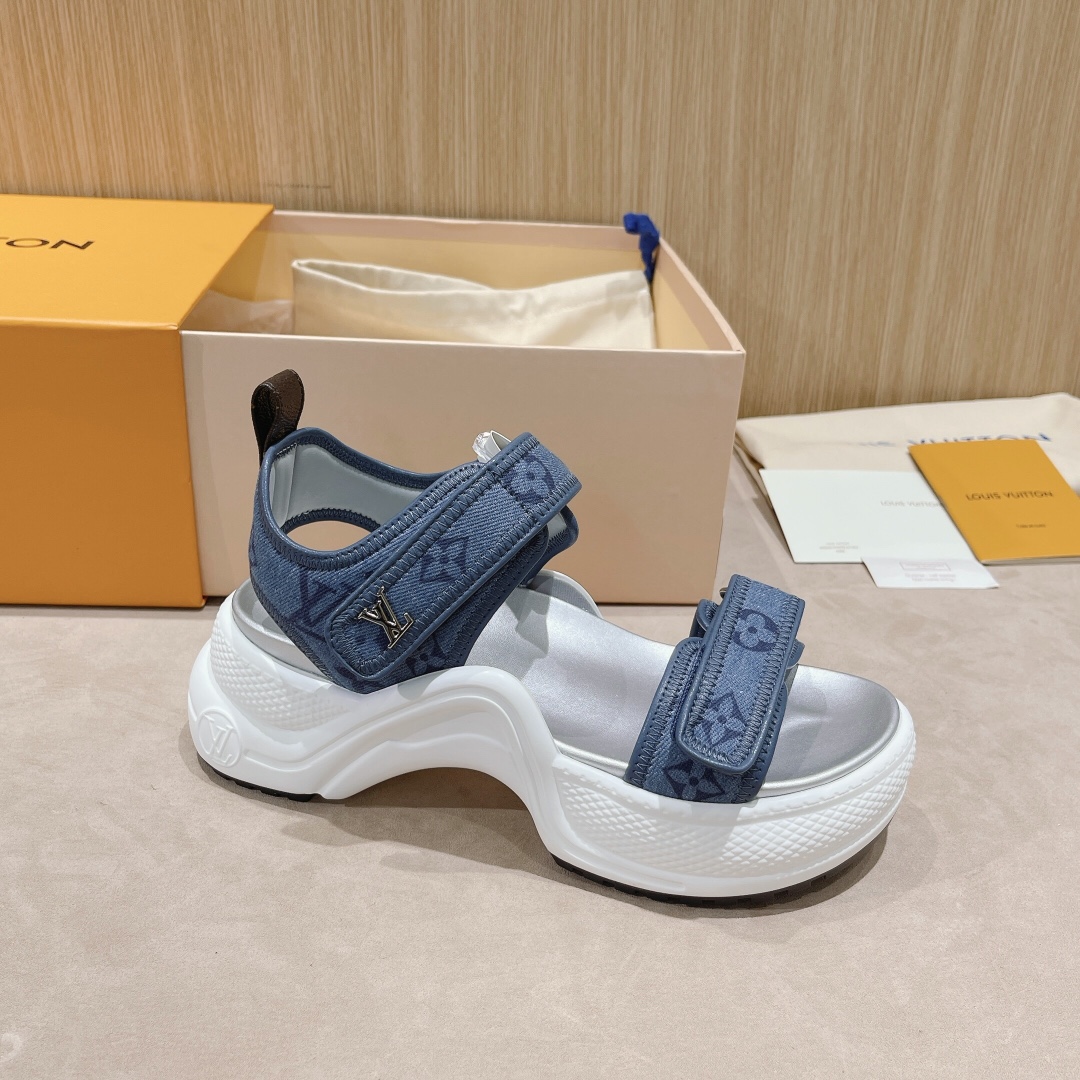 Louis Vuitton Archlight Sandal LV Blue For Women 1ABHOP