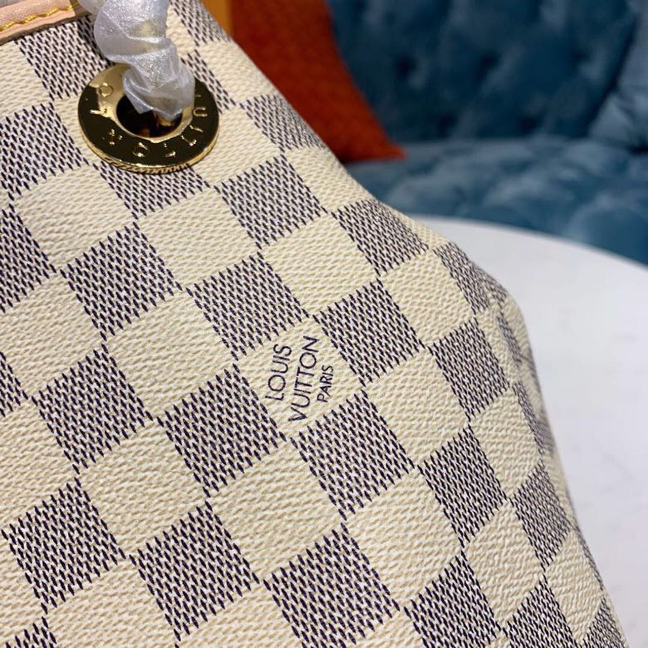 Louis Vuitton Artsy MM Damier Azur Canvas For Women, Women’s Handbags, Shoulder Bags 16.1in/41cm