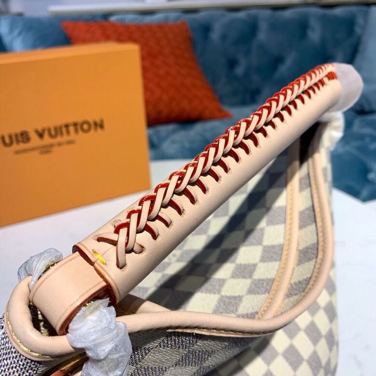 Louis Vuitton Artsy MM Damier Azur Canvas For Women, Women’s Handbags, Shoulder Bags 16.1in/41cm