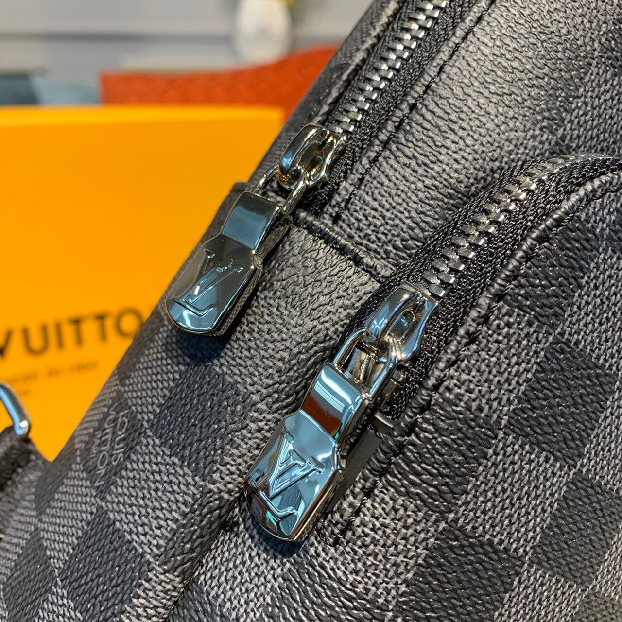 Louis Vuitton Avenue Sling Bag Damier Graphite Canvas For Men, Men’s Bags, Shoulder And Crossbody Bags 12.2in/31cm